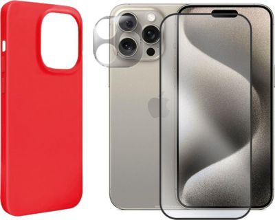 Protège écran VISIODIRECT Verre + coque pour iPhone 15 Pro Max