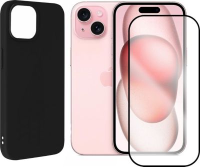Coque VISIODIRECT Coque Noir + 2 Verre pour iPhone 15