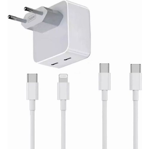Chargeur USB C VISIODIRECT Chargeur Rapide 35W pour iPhone 15+