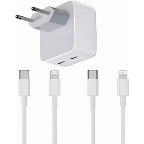 Chargeur USB C VISIODIRECT 2 Cables de chargeur pour Iphone XR