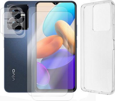 Protège écran VISIODIRECT lot de 2 Verre +Coque pour vivo Y22S 4G