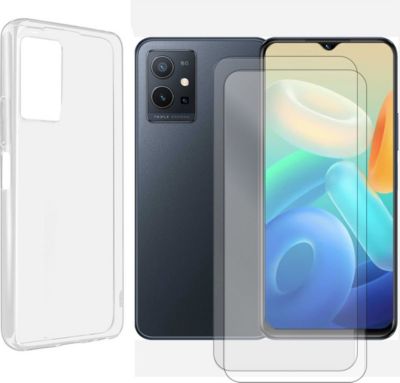 Protège écran VISIODIRECT Lot de 2 Verre + Coque pour Vivo Y55