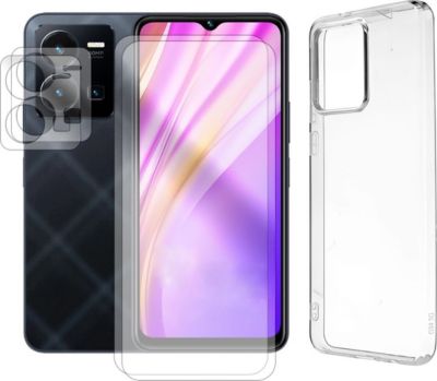 Protège écran VISIODIRECT 2 Verre +Coque pour vivo Y35 4G 6.55"