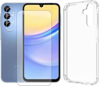 Coque VISIODIRECT Verre pour Samsung A15+VerreCaméra+Coque