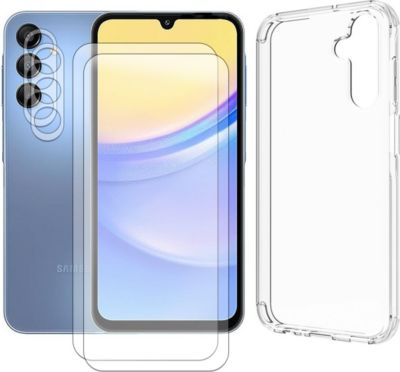 Coque VISIODIRECT 2verre pour SamsungA15+Coque+VerreCaméra Coque VISIODIRECT 2verre pour SamsungA15+Coque+VerreCaméra