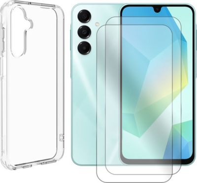Protège écran VISIODIRECT 2verre trempé pour Samsung A16 5G +coque