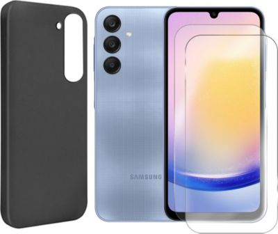 Protège écran VISIODIRECT 2 Verre + Coque Noir pour Samsung A25 5G
