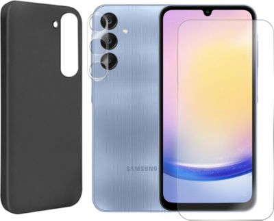 Protège écran VISIODIRECT Coque Noir +2 Verres pour Samsung A25 5G Protège écran VISIODIRECT Coque Noir +2 Verres pour Samsung A25 5G