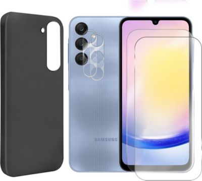 Protège écran VISIODIRECT 2 Verres +Coque Noir pour Samsung A25 5G