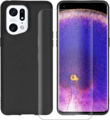 Protège écran VISIODIRECT Verre + Coque Noir pour Oppo Find X5 5G