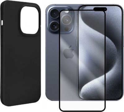 Protège écran VISIODIRECT Verre +Coque Noir pour iPhone 16 Pro Max