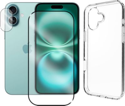 Protège écran VISIODIRECT 2 Verre Trempé + Coque pour iPhone 16