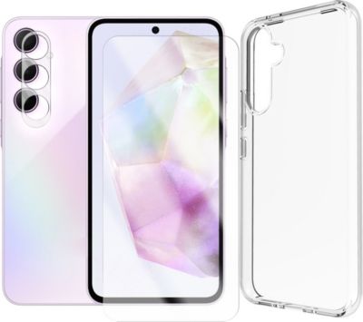 Protège écran VISIODIRECT 2 Verre Trempé + Coque pour Samsung A35 Protège écran VISIODIRECT 2 Verre Trempé + Coque pour Samsung A35