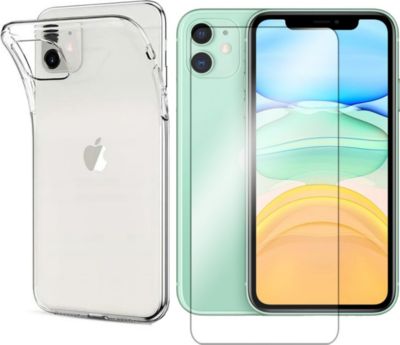 Protège écran VISIODIRECT 2 Verre trempé pour iPhone 11 + coque Protège écran VISIODIRECT 2 Verre trempé pour iPhone 11 + coque