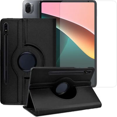 Support tablette VISIODIRECT Verre + Coque pour Xiaomi Pad 5 11" Noir