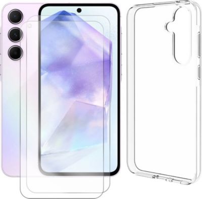 Protège écran VISIODIRECT 2 Verre pour Samsung Galaxy A55 + coque