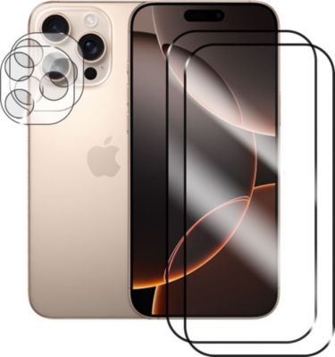 Protège écran VISIODIRECT 2Verre pour iPhone 16 Pro+2Verre camera