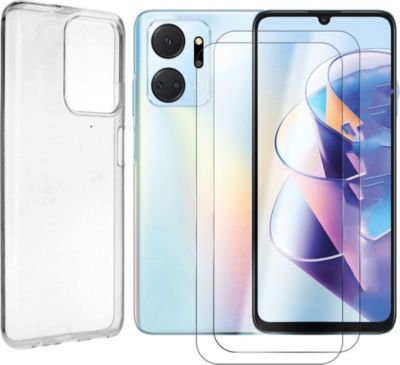 Protège écran VISIODIRECT 2 verres trempé pour Honor X7A + coque