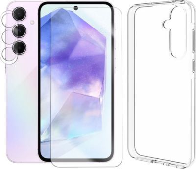 Protège écran VISIODIRECT 2 Verre Trempé + Coque pour Samsung A55