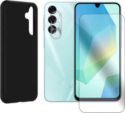 Protège écran VISIODIRECT 2 Verre + Coque Noir pour Samsung A16