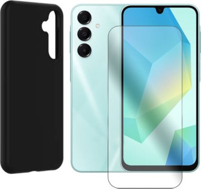 Protège écran VISIODIRECT Verre trempé+Coque Noir pour Samsung A16