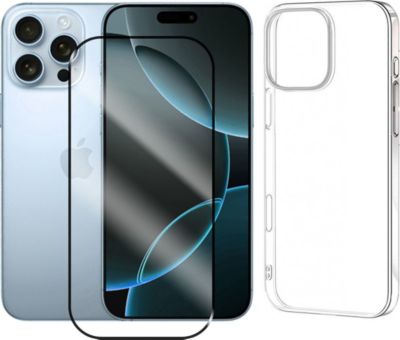 Protège écran VISIODIRECT Verre + Coque pour iPhone 16 Pro Max Protège écran VISIODIRECT Verre + Coque pour iPhone 16 Pro Max