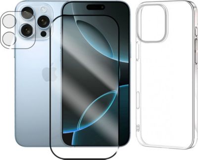 Protège écran VISIODIRECT 2 Verres + Coque pour iPhone 16 Pro Max