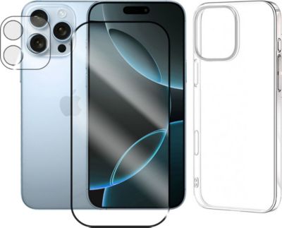 Protège écran VISIODIRECT 2 Verres + Coque pour iPhone 16 Pro Max Protège écran VISIODIRECT 2 Verres + Coque pour iPhone 16 Pro Max