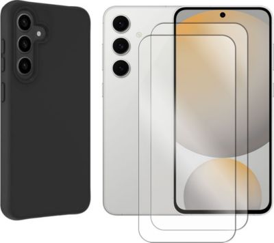 Protège écran VISIODIRECT 2 Verre + Coque Noir pour Samsung S24 FE