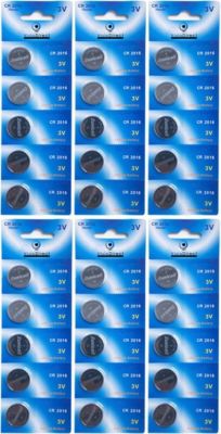 Pile VISIODIRECT 30 Piles bouton plates lithium 3V CR2016