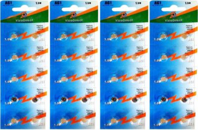 Pile VISIODIRECT 40 Piles AG1/G1 1,5V LR60 LR621 SR621W