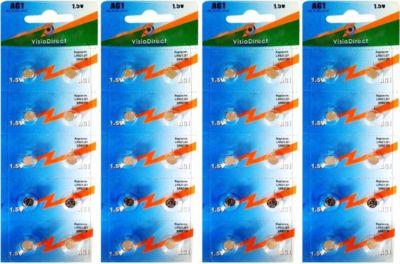 Pile VISIODIRECT 40 Piles AG1/G1 1,5V LR60 LR621 SR621W Pile VISIODIRECT 40 Piles AG1/G1 1,5V LR60 LR621 SR621W