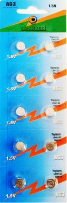 Pile VISIODIRECT 10 Piles plates AG3 1,5V 392 LR41 SR41SW