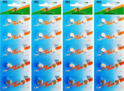 Pile VISIODIRECT 40 Piles plates AG3 1,5V 392 LR41 SR41SW