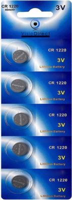 Pile VISIODIRECT 5 Piles lithium CR1220 3V BR1220 DL1220
