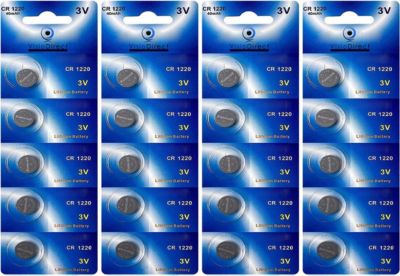 Pile VISIODIRECT 20 Piles lithium CR1220 3V BR1220 DL1220