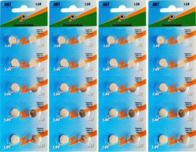 Pile VISIODIRECT 40 Piles plates AG7/G7 1,55V LR927 395