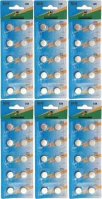 Pile VISIODIRECT 60 Piles plates AG10 1,5V LR1130 / LR54 Pile VISIODIRECT 60 Piles plates AG10 1,5V LR1130 / LR54