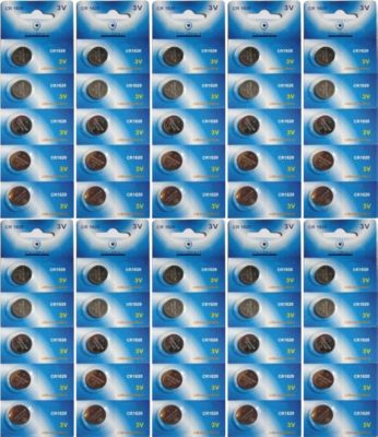 Pile VISIODIRECT 50 Piles bouton plates lithium CR1620 3V