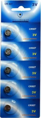 Pile VISIODIRECT 5 Piles lithium CR927 DL927 ECR92 3V
