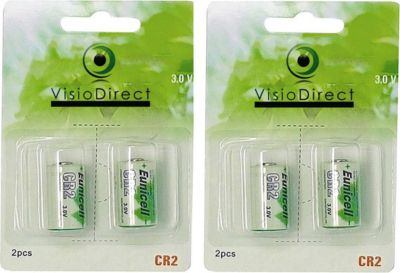 Pile VISIODIRECT 4 Piles lithium CR2 CR15270 3V 800mAh