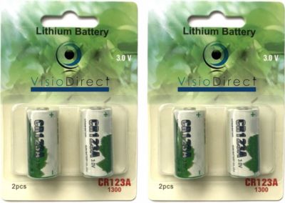 Pile VISIODIRECT 4Pile lithium CR123A 3V CR17335 CR173453