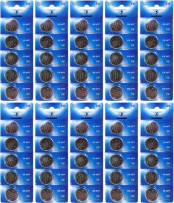 Pile VISIODIRECT 50 Piles bouton plates lithium CR2477 3V