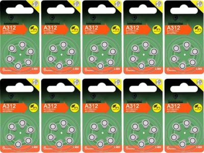 Pile VISIODIRECT 60 Piles Zinc Air A312/312 PR41 1,45V Pile VISIODIRECT 60 Piles Zinc Air A312/312 PR41 1,45V
