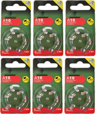 Pile VISIODIRECT 36 Piles Zinc Air Type A10/10 PR70 1,45V Pile VISIODIRECT 36 Piles Zinc Air Type A10/10 PR70 1,45V