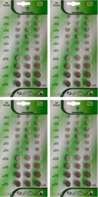 Pile VISIODIRECT 120 Piles Alkaline 1,5V AG1/AG3/AG4/AG10