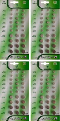Pile VISIODIRECT 120 Piles Alkaline 1,5V AG1/AG3/AG4/AG10 Pile VISIODIRECT 120 Piles Alkaline 1,5V AG1/AG3/AG4/AG10