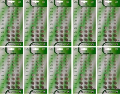 Pile VISIODIRECT 300 Piles Alkaline 1,5V AG1/AG3/AG4/AG10