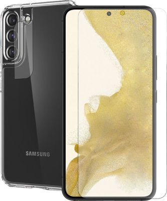 Protège écran VISIODIRECT 2 Verre Trempé pour Samsung S22 + Coque Protège écran VISIODIRECT 2 Verre Trempé pour Samsung S22 + Coque