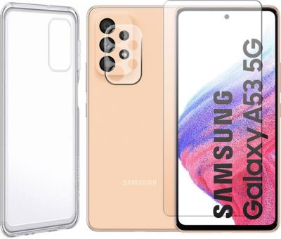 Protège écran VISIODIRECT 2 Verre pour Samsung Galaxy A53 5G+Coque